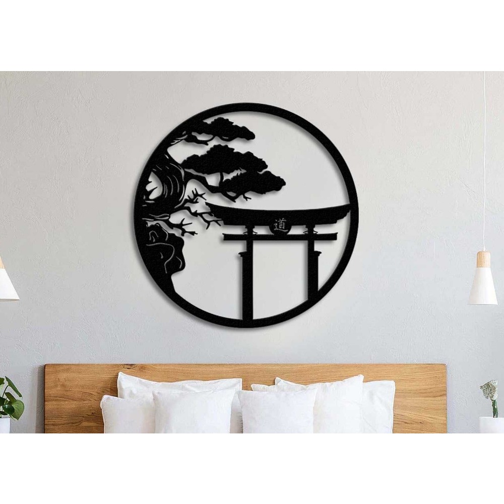 Bonsai Garden Wall - ブランド桜の木メタルウォールアート日本の盆栽鉄製吊り下げ装飾素朴な家のリビングルームガーデンデコレーション