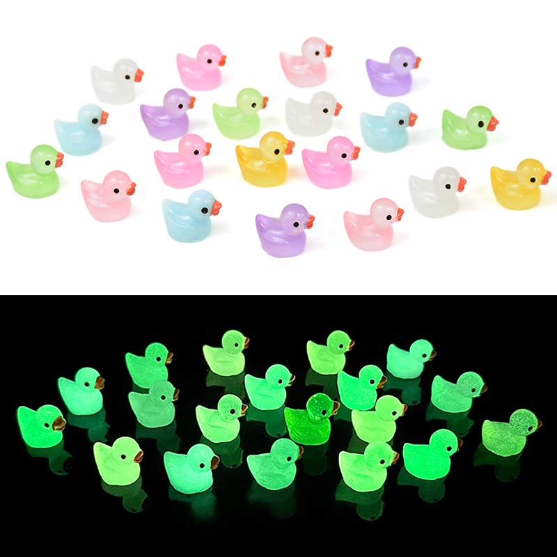 10/20 個発光ミニカラフルなアヒルの飾りミニチュアフィギ - Bonsai Garden Ideas のレビューと価格