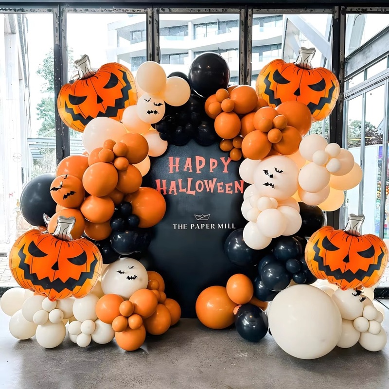 ハロウィン用パンプキン型ホイルバルーン2個セット、屋外庭園、 - Bonsai Garden Ideas のレビューと価格
