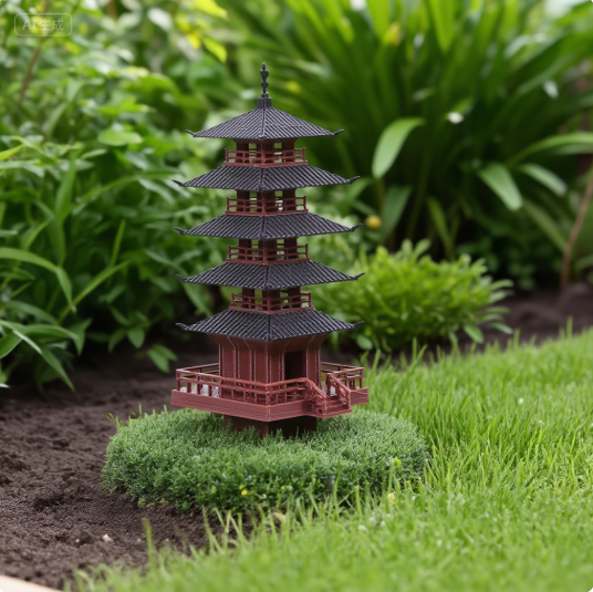庭の水族館盆栽装飾ミニ塔像中国古代建物モデルパビリオン装飾シ - Bonsai Garden Ideas のレビューと価格