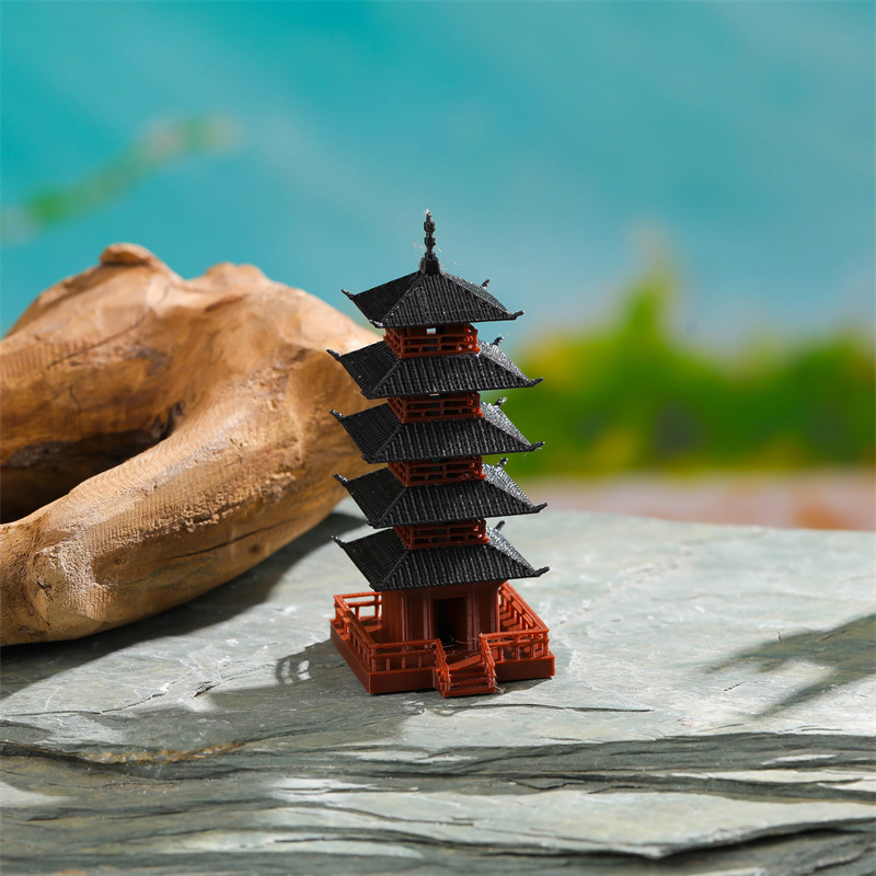 庭の水族館盆栽装飾ミニ塔像中国古代建物モデルパビリオン装飾シ - Bonsai Garden Ideas のレビューと価格