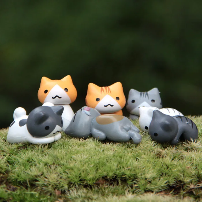 6 ピース/セット漫画ラッキー pvc 猫ホームガーデン盆栽 - Bonsai Garden Japan のレビューと価格